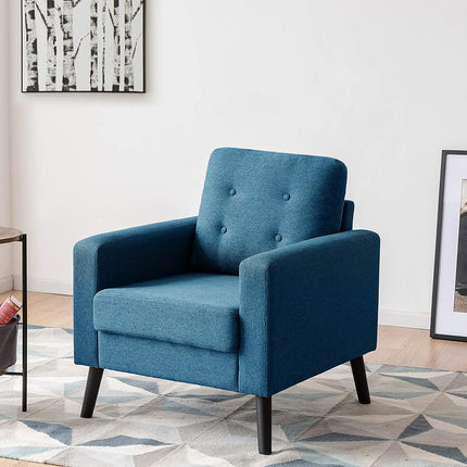 Dreamade Modern Accent Chair, Mid-Century Upholstered Armchair Club Chair - Dreamadeus