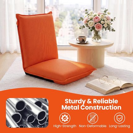 Dreamade Adjustable Mesh Floor Sofa Chair & 6-Position Multiangle Padded Floor Chair