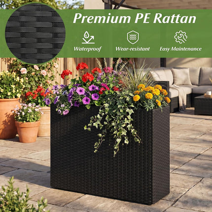 Dreamade Wicker Raised Garden Bed