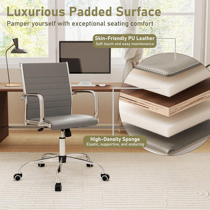 Dreamade Leather Office Chair,Ergonomic Computer Desk Chair