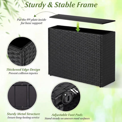 Dreamade Wicker Raised Garden Bed