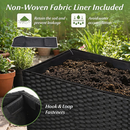 Dreamade Wicker Raised Garden Bed