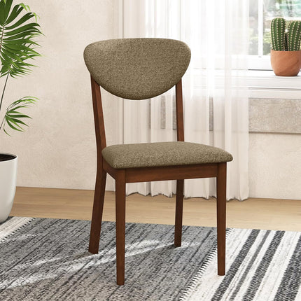 Dreamade Wooden Dining Chairs Set of 4, Upholstered Kitchen Chairs | Farmhouse Dining Room Chair w/ Padded Seat & Back
