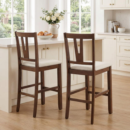 Dreamade 24" Counter Height Mid-Century Bar Stools