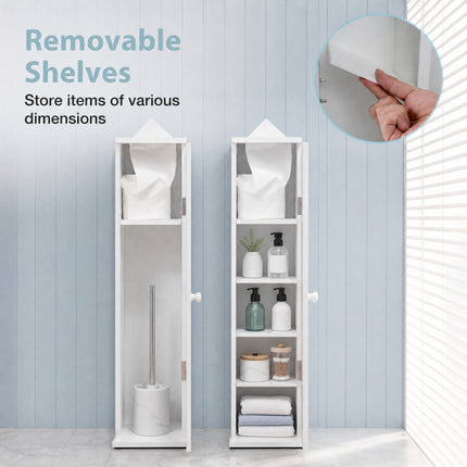 DREAMADE Toilet Paper Holder Cabinet, 4-Tier Bathroom Storage Cabinet
