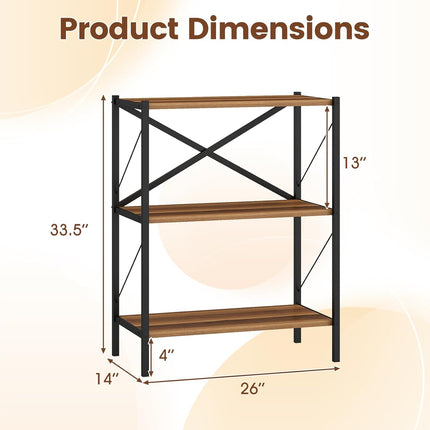 Dreamade Modern Bookcase with Heavy-Duty Metal Frame (1/2)