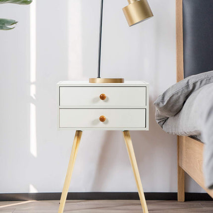 Dreamade Nightstand W/2 Drawers for Bedroom