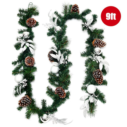 9FT Pre-lit Christmas Garland, with 50 LED Lights - DreamadeUS
