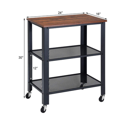 Dreamade 3-Tier Microwave Cart Wooden