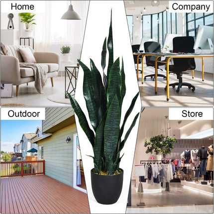 Artificial Snake Plant, 36" Fake Sansevieria - DreamadeUS
