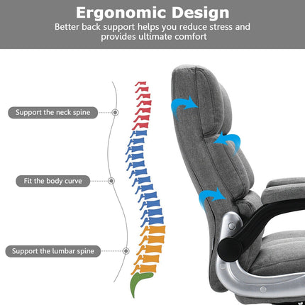 Dreamade Executive Office Chair,Adjustable Tilt Angle and Flip-up