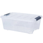 Dreamade 12 Pack Storage Box Storage Tote Boxes W/Clear Lid 12.7 Quart