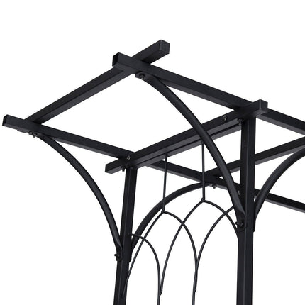 Dreamade Metal Garden Arch, Wedding Arbor for Ceremony, Pergola Arbor Garden Trellis for Various Climbing Plant