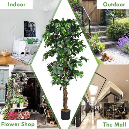 4/5.5/6FT FICUS Silk Leaf Artificial Tree - DreamadeUS