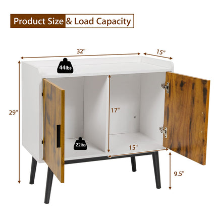 Dreamade Floor Storage Cabinet Buffets Sideboard Vintage Accent Cabinet