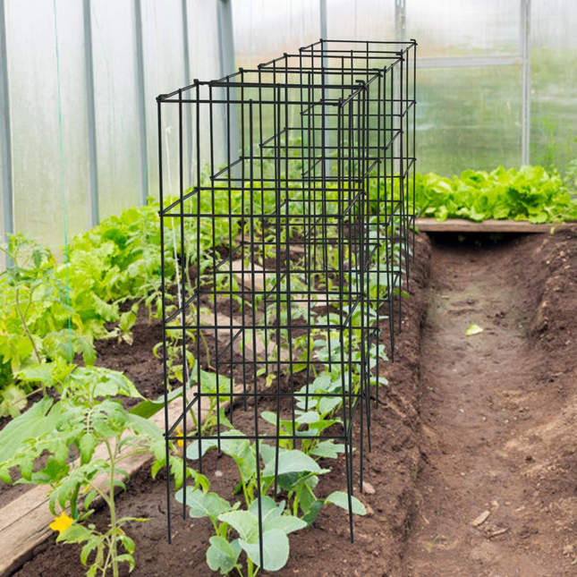 Dreamade Pack of 4 Plant Cage Support, Tomato Stakes and Cages (16''Lx 16''Wx 39''H (4 Pieces))