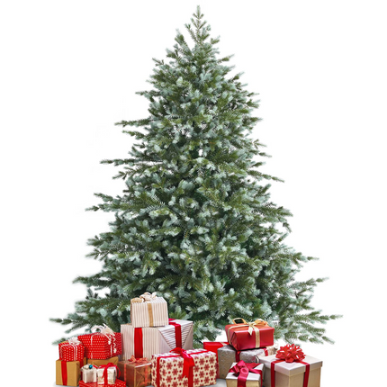 Dreamade Artificial Christmas Tree, Metal Stand, Wintry Indoor Decoration for Holiday Festival - DreamadeUS