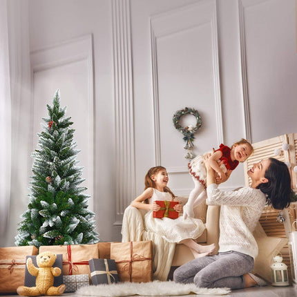 5ft, 6FT 7.5FT Artificial Pencil Christmas Tree - DreamadeUS