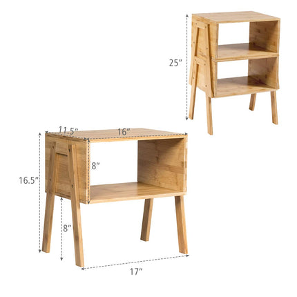 Dreamade Bedroom Stackable End Table (Natural)