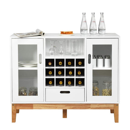 Dreamade Buffet Sideboard, Wood Kitchen Server, Storage Cupboard