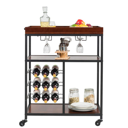 Dreamade 3-Tier Kitchen Island Cart Rolling Trolley