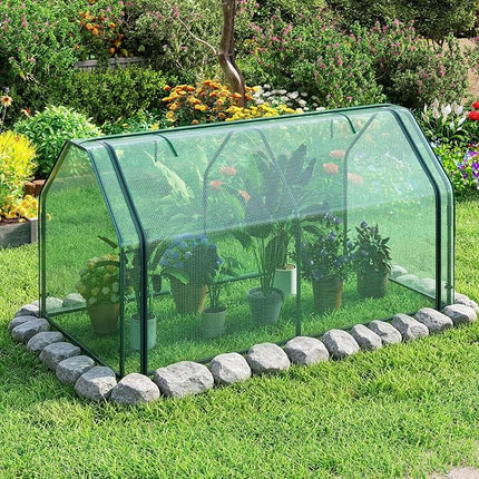 Dreamade Mini Portable Greenhouse w/ PE Cover Roll-Up Zipper