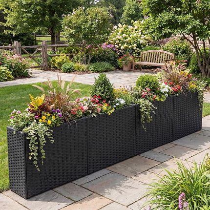 Dreamade Wicker Raised Garden Bed