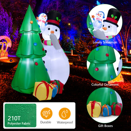 DREAMADE 6 FT Christmas Decoration, Inflatable Christmas Tree with Snowmen