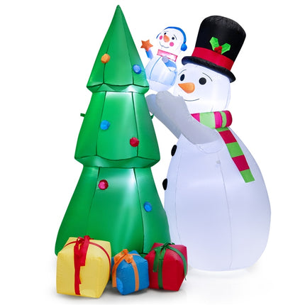 DREAMADE 6 FT Christmas Decoration, Inflatable Christmas Tree with Snowmen