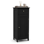 DREAMADE Bathroom Storage Cabinet, Slim Narrow Organizer with Drawer, Black