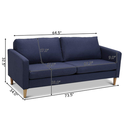 Dreamade Modern Upholstered Accent Sofa, Fabric Futon Sofa Bed
