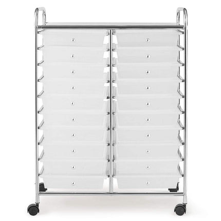 Dreamade Storage Drawer Carts, 20-Drawer Organizer, Utility Cart on Wheels