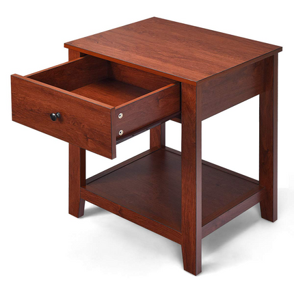 Dreamade Contemporary Accent Espresso Furniture End Table (1)