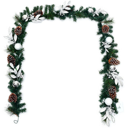 9FT Pre-lit Christmas Garland, with 50 LED Lights - DreamadeUS