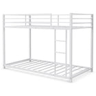 Classic Bunk Bed Frame with Safety Guard Rails & Side Ladder