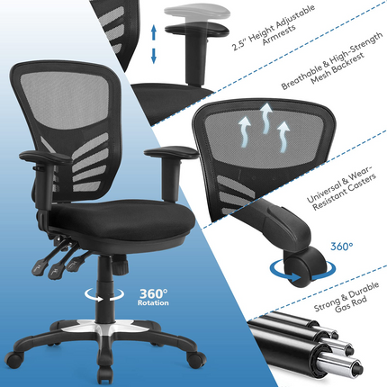 Dreamade Seat Tilt Adjustment Office Chair for Working Studying Gaming