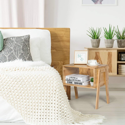 Dreamade Bedroom Stackable End Table (Natural)