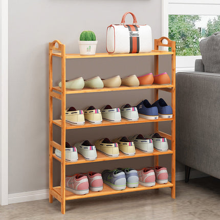 Bamboo Shoe Rack 5 Tier, Freestanding Shoe Rack - Dreamadeus