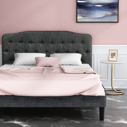 Dreamade Upholstered Headboard, Button Tufted Headboard, Queen Size