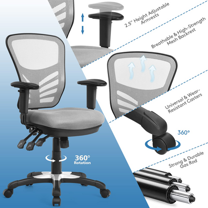Dreamade Seat Tilt Adjustment Office Chair for Working Studying Gaming
