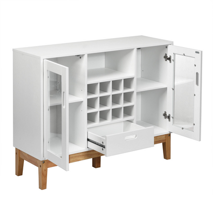 Dreamade Buffet Sideboard, Wood Kitchen Server, Storage Cupboard