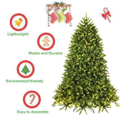 5ft Prelit Christmas Tree, Premium Hinged Artificial Fir Tree - DreamadeUS