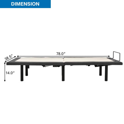 Dreamade Adjustable Bed Base with Wireless Remote