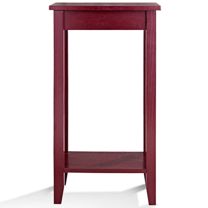 Dreamade Narrow Telephone Table with Shelf and Legs for Small Spaces, Espresso