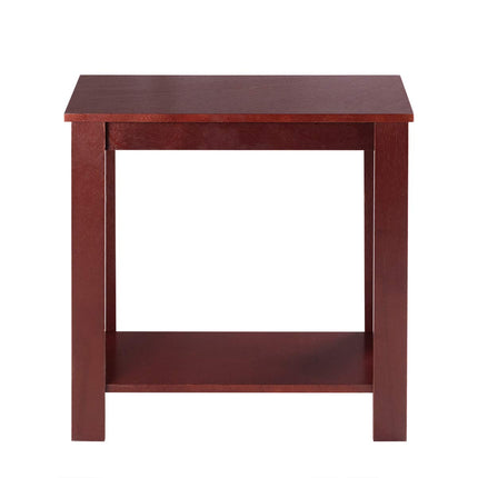 Dreamade Chairside Table Nightstand W/Shelf Telephone Table Coffee Bedside Sofa Table