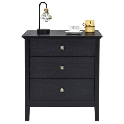 Dreamade Nightstand with Drawers Solid Structure Side Table for Storage Bedroom