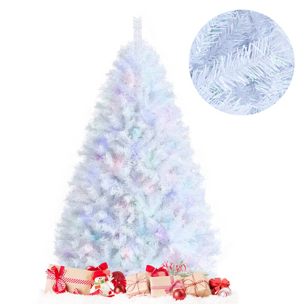 Dreamade Artificial Christmas Tree, Hinged Unlit Full Xmas Pine Tree, Quick Set-Up, for Indoor Home Office Holiday Decoration - DreamadeUS
