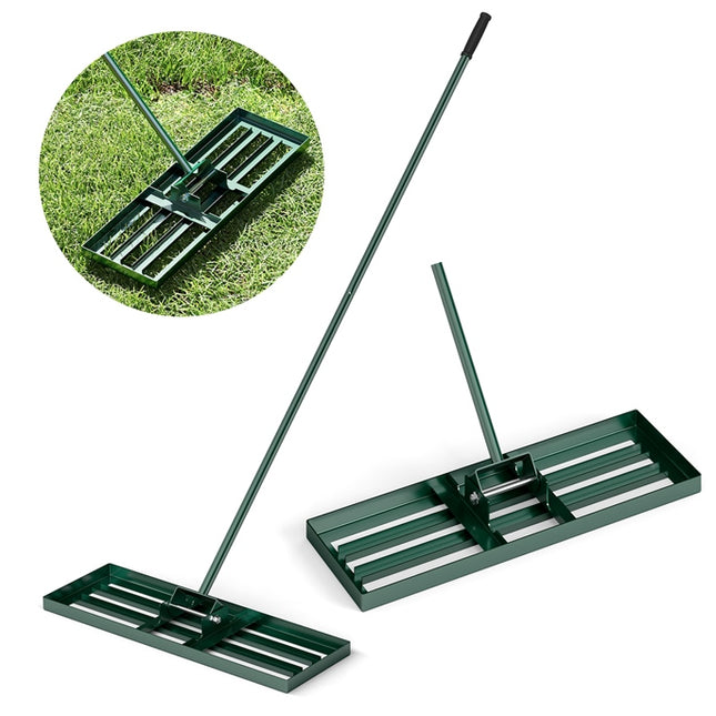 DREAMADE Lawn Leveling Rake, 30"/36"/42" x 10" Professional Grade Soil Distribution Rake w/67 Ergonomic Handle