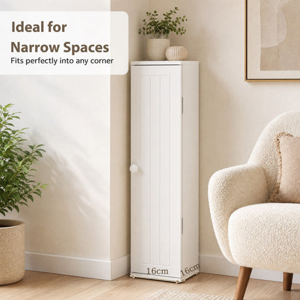 DREAMADE Toilet Paper Holder Cabinet, 4-Tier Bathroom Storage Cabinet
