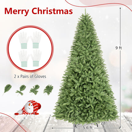DREAMADE Christmas Tree | Artificial Christmas Tree Hinged Branches and Folding Metal Stand for Home
